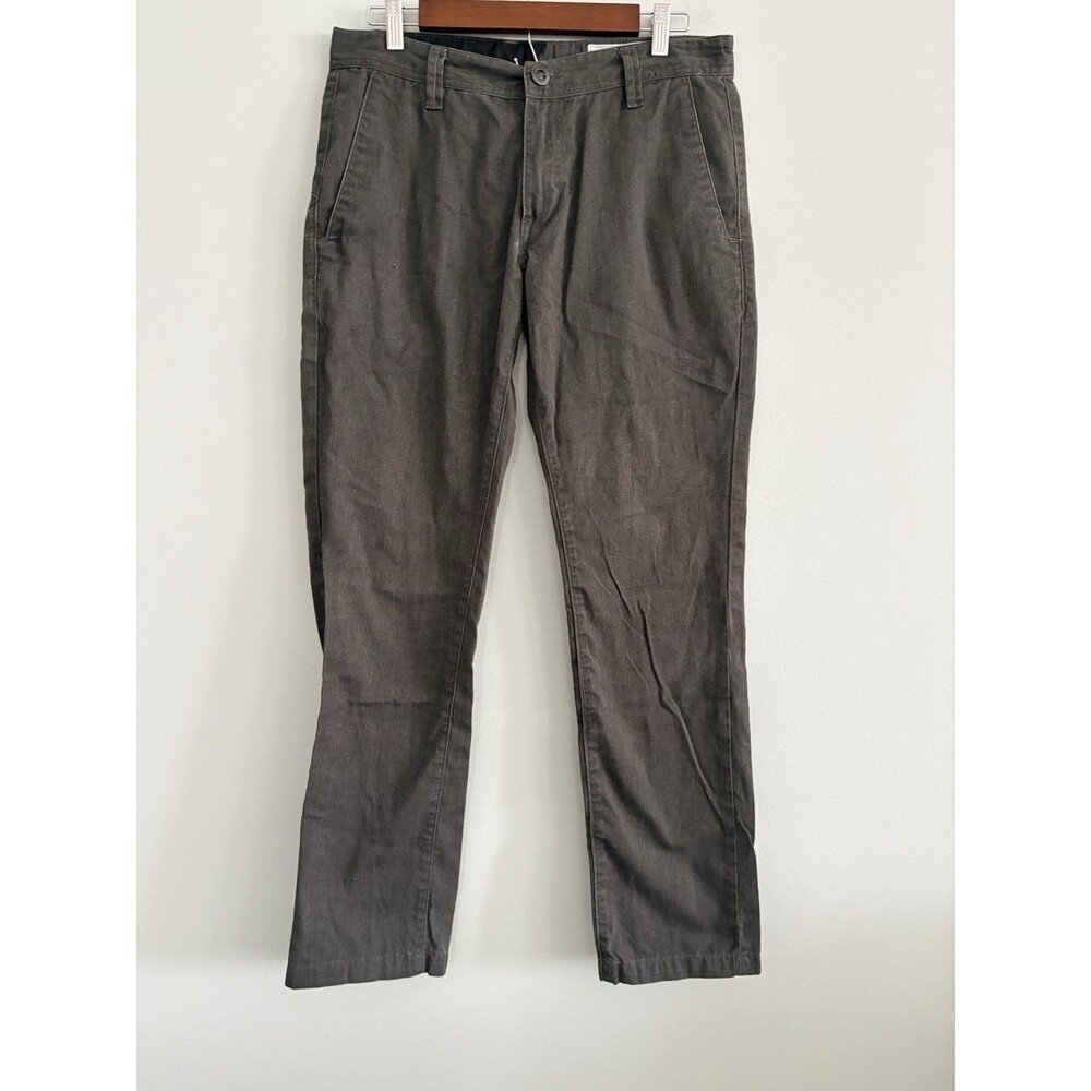 Volcom True to This Pants Men's 31 Gray Chino Cotton Blend Faded Look Skater